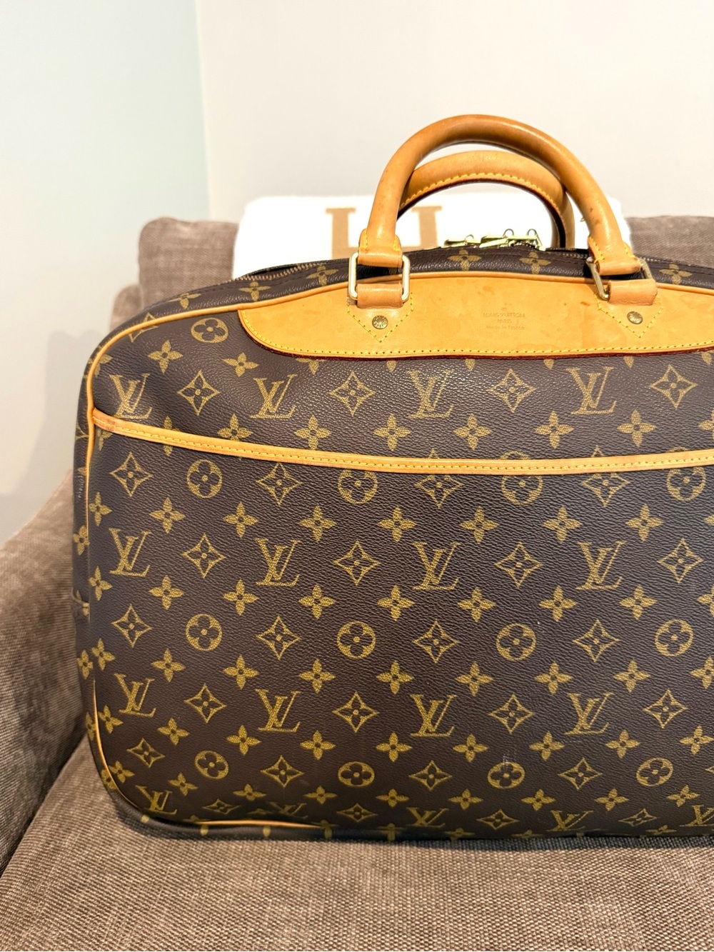 Authentic Louis Vuitton Alizé Poche travel bag M41393 brown monogram LV unisex - Picture 3 of 16